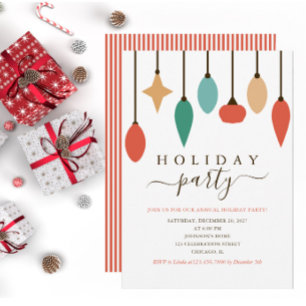 Hanging Ornaments Christmas Party  Invitation