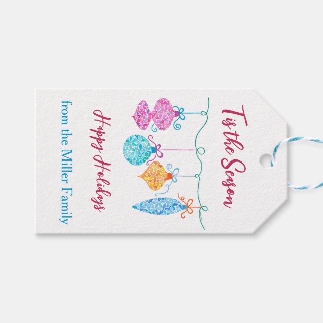 Hanging Ornaments Gift Tag (Front (Horizontal))