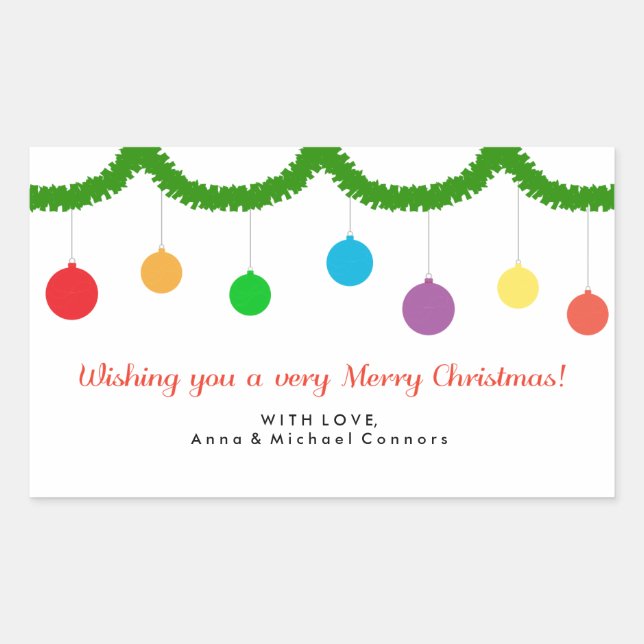 Hanging Ornaments - Holiday/Christmas Sticker (Front)