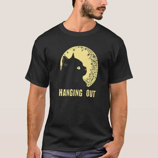 Hanging Out Cat  Hobby Kitten Pastime Cat Mom T-Shirt (Front)