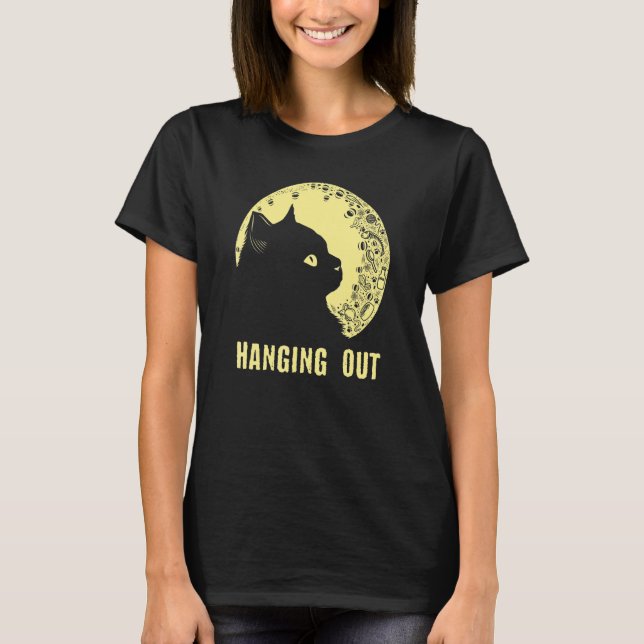 Hanging Out Cat   Hobby Kitten Pastime Cat Mom T-Shirt (Front)
