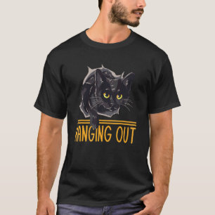 Hanging Out Cat Lover Hobby Kitten Pastime Cat Mum T-Shirt
