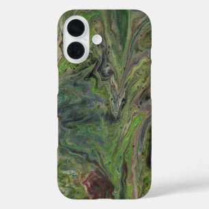 Hanging Out Deep Green Abstract Phone Case