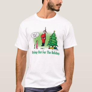 Hanging Out Santa Twisted Cartoon T-Shirt