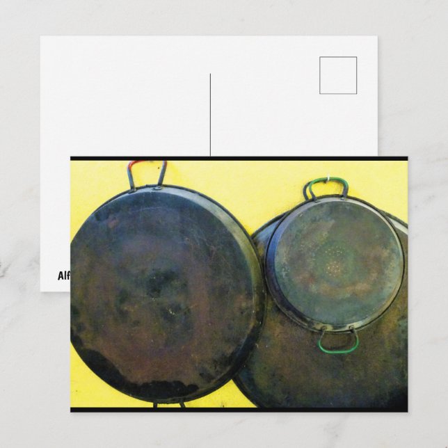 Hanging Paella Dishes Postcard (Front/Back)