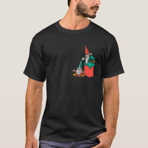 Hanging Pocket Gnome Gnomies T-Shirt
