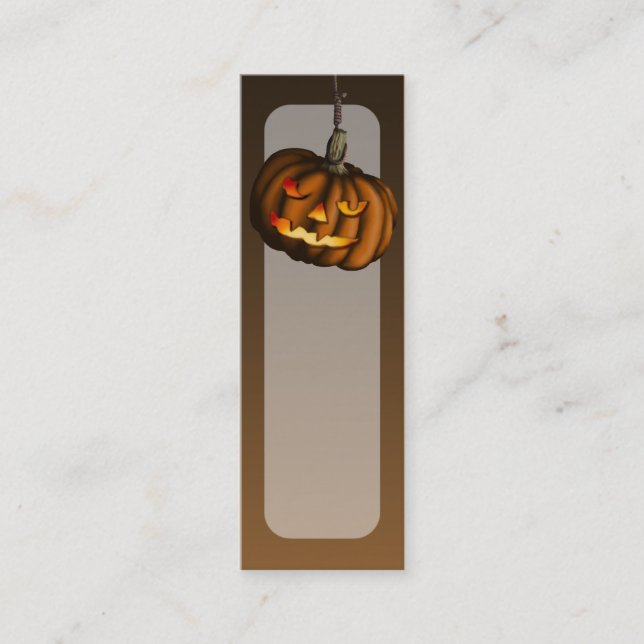 Hanging Pumpkin, bookmark pack or business cards (Front)