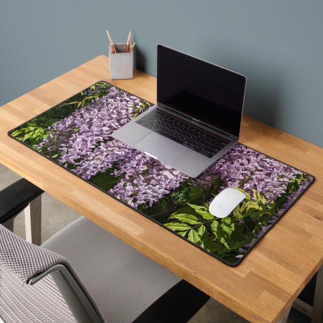 Hanging Purple Wisteria Floral Desk Mat (Office 2)