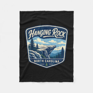 Hanging rock north carolina hiking nature outdoor fleece blanket