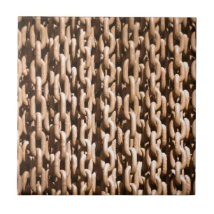 Hanging Rusted Iron Chain Ceramic Tile