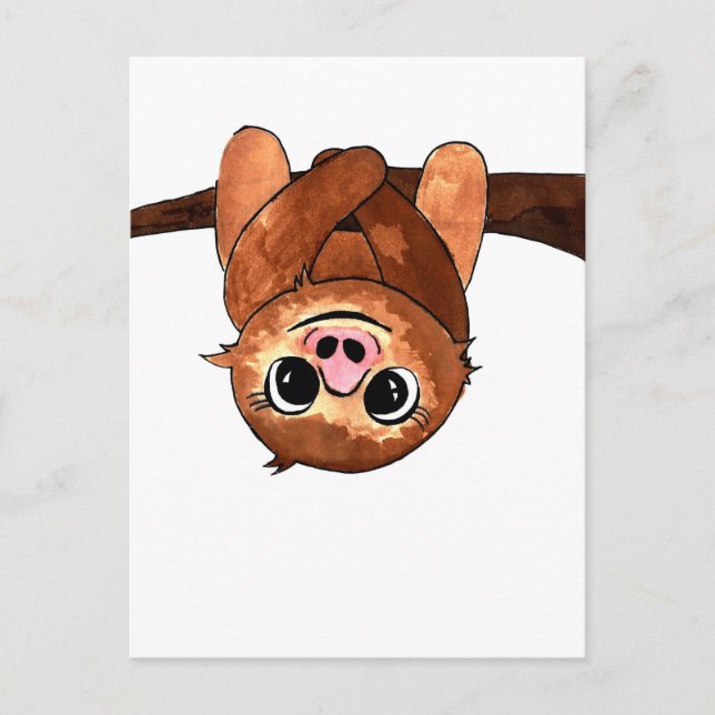 Hanging sloth postcard (Front)
