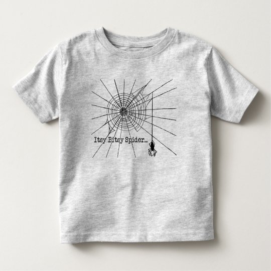 Hanging Spider in a web Gothic Halloween Toddler T-Shirt