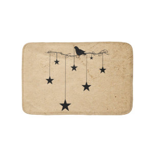 Hanging Stars and Crow Bath Mat