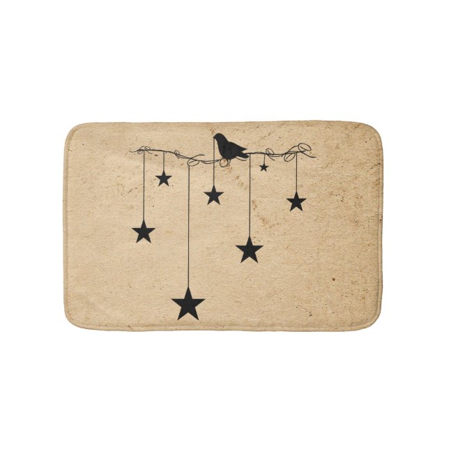 Hanging Stars and Crow Bath Mat (Front)