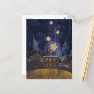 Hanging Stars Art Matte Postcard