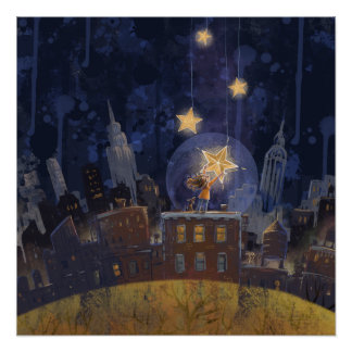 Hanging Stars Glossy Poster