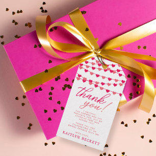 Hanging String Love Hearts Bridal Shower Gift Tags