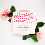 Hanging String Love Hearts Bridal Shower Napkin<br><div class="desc">Celebrate in style with these elegant and very trendy bridal shower napkins. This design is easy to personalise with your special event wording and your guests will be thrilled when they see these fabulous napkins. Matching items can be found in the collection.</div>