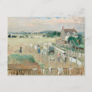 Hanging the Laundry Out to Dry   Berthe Morisot Postcard