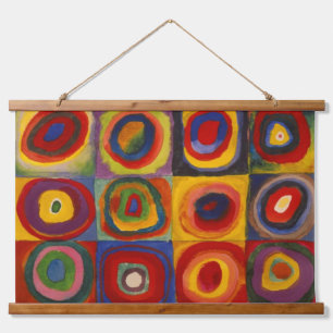 Hanging Wall Tapestry with Kandinsky's Squares