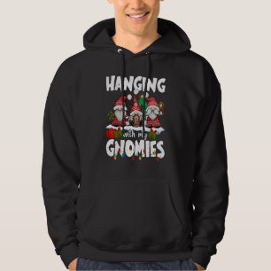 Hanging With Gnomies Gnome Christmas Xmas Buffalo Hoodie