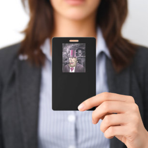 Hanging With Hyde black badge vertical ID Badge
