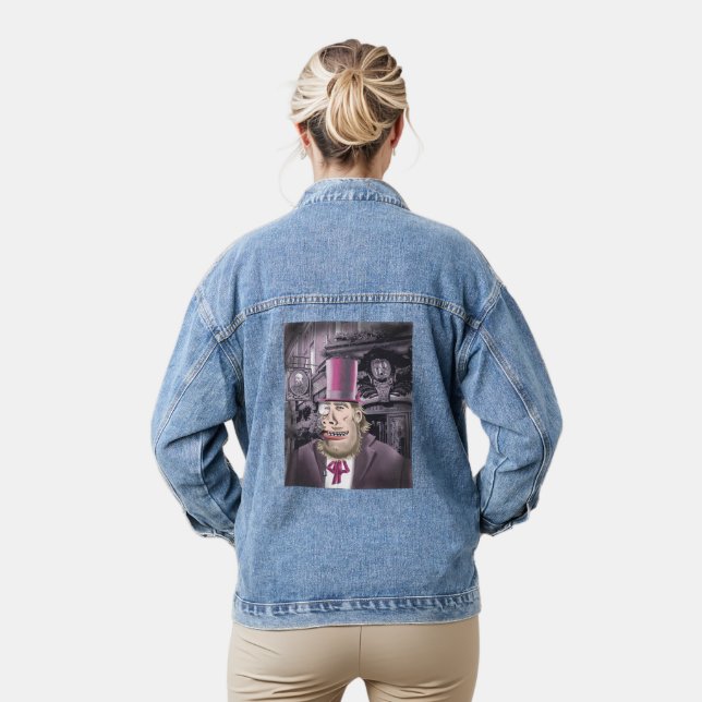 Hanging With Hyde women denim jacket (Model)