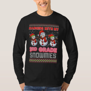 Hanging With My 3rd Grade Snowmies Christmas Dabbi T-Shirt