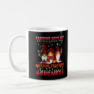 Hanging With My Autism Teacher Gnomes Ugly Xmas Ma Coffee Mug
