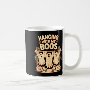 Hanging With My Boos Funny Halloween Ghost Workout Coffee Mug