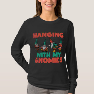 Hanging With My Gnomies Buffalo Plaid Xmas Family T-Shirt