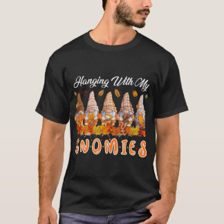 Hanging With My Gnomies Christmas Cute Gnomes Ugly T-Shirt