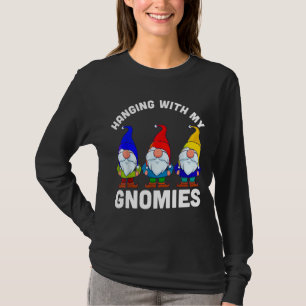 Hanging With My Gnomies Christmas Garden Gnome Cos T-Shirt