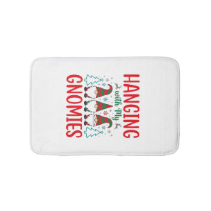 Hanging With My Gnomies Christmas Gnome Bath Mat