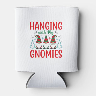 Hanging With My Gnomies Christmas Gnome Can Cooler