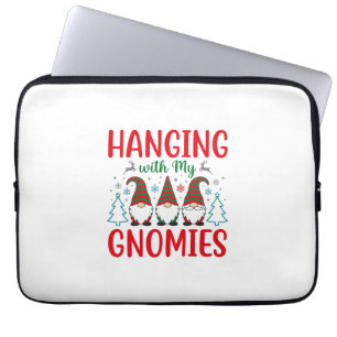 Hanging With My Gnomies Christmas Gnome Laptop Sleeve
