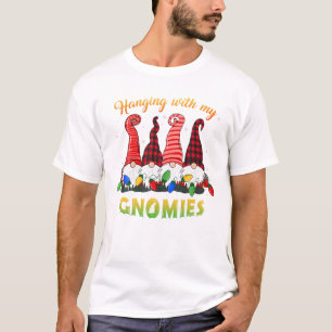 Hanging With My Gnomies Christmas Pajamas Hanging T-Shirt