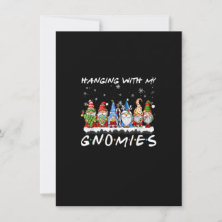 Hanging With My Gnomies Christmas Pyjamas Family G Invitation