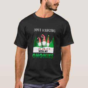 Hanging With My Gnomies Christmas Santa Gnome Xmas T-Shirt