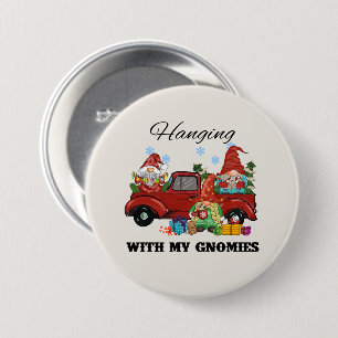 Hanging With My Gnomies – Cute Christmas 7.5 Cm Round Badge