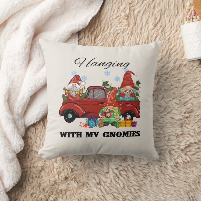 Hanging With My Gnomies – Cute Christmas Cushion (Blanket)