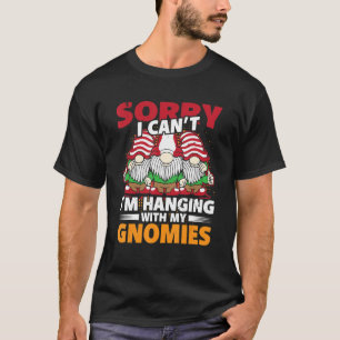 Hanging With My Gnomies Cute Gnomes Christmas Ho T-Shirt