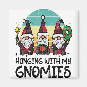 Hanging With My Gnomies Family Xmas Christmas Boy Magnet