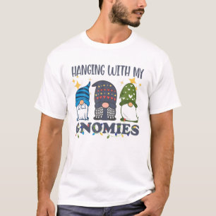 Hanging With My Gnomies Funny Christmas Garden Gno T-Shirt