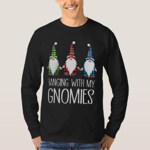 Hanging With My Gnomies Funny Christmas Pun Gnome T-Shirt