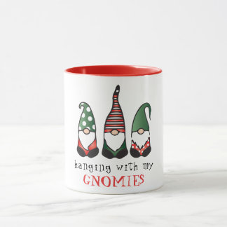 Hanging With My Gnomies Funny Christmas Saying Mug