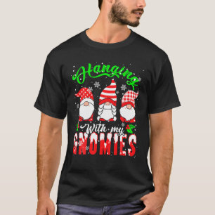 Hanging With My Gnomies Funny Christmas Three Gnom T-Shirt