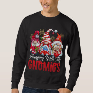 Hanging With My Gnomies Funny Garden Gnomes Christ Sweatshirt