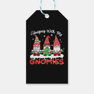 Hanging With My Gnomies Garden Gnome Christmas Gift Tags