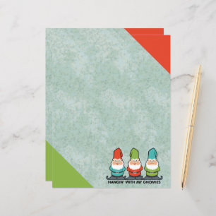 Hanging With My Gnomies Homies Cute Stationary